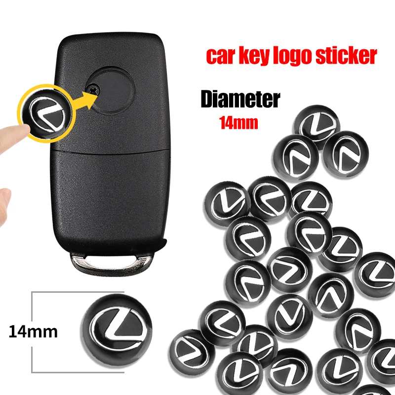 

2/5/10Pcs 14mm Car Logo Styling Remote Control Key Sticker For Lexus F-SPORT ES RX NX LS UX LM LX GX LC RZ IS CT GS RC HS SC