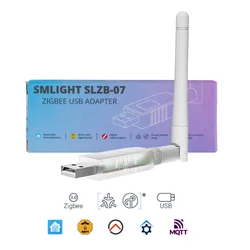 Zigbee-Adaptador USB SMLIGHT SLZB-07 de 2,4 GHz, ZHA Zigbee2MQTT Home Assistant EFR32MG21, con Bluetooth, rosca/materia más pequeña