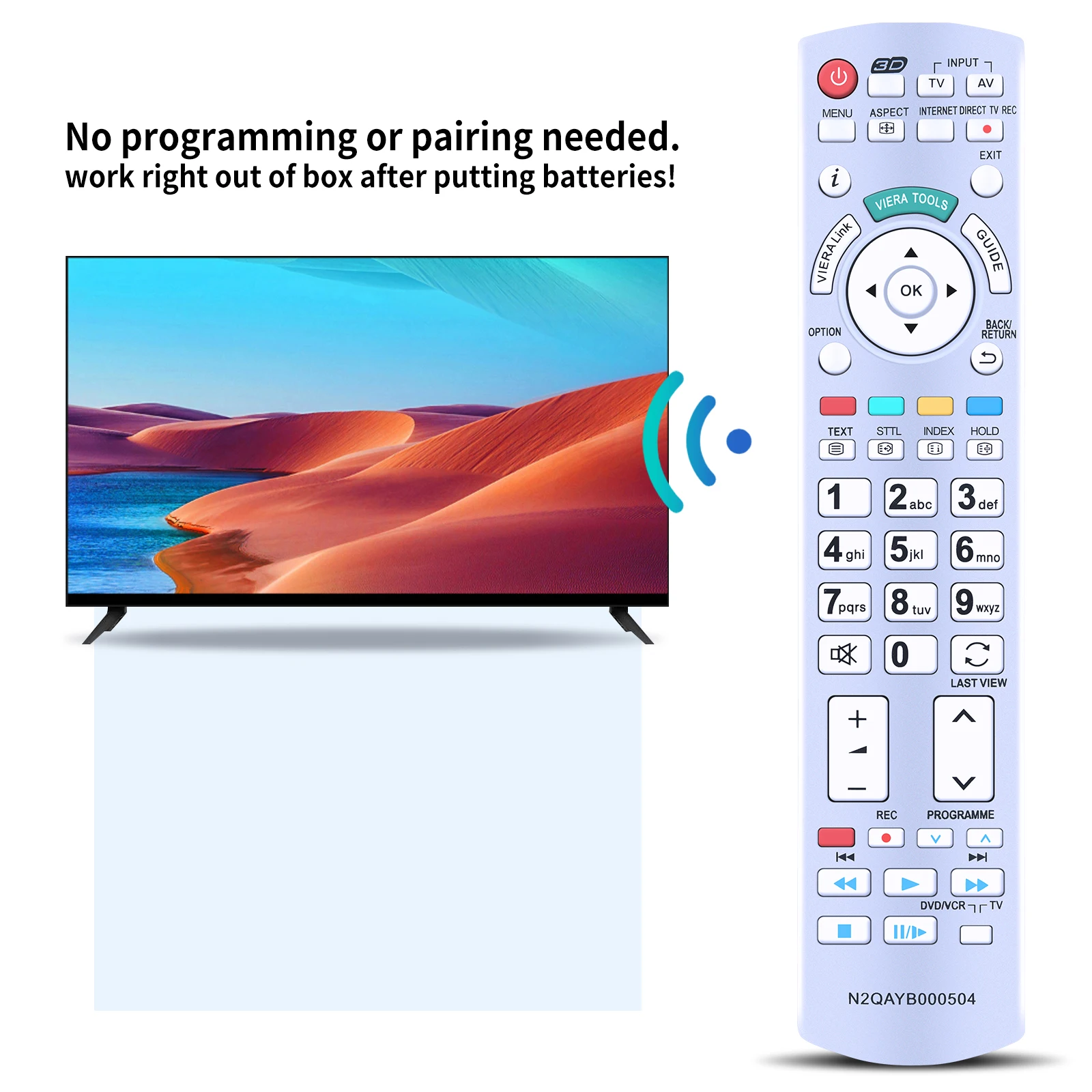 N2QAYB000504 Remote Control fit for Panasonic Viera TV TX-L37ES31 TX-L37V20B