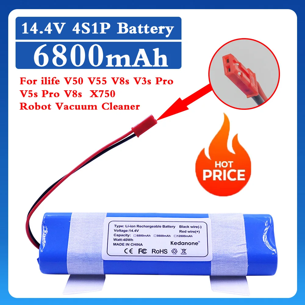 

Original new lithium battery For Ilife Zaco V3s V5s V8s Ecovacs DF45 V3 X3 V50 V55 V5Lpro 14.4V Robot Vacuum Cleaner parts