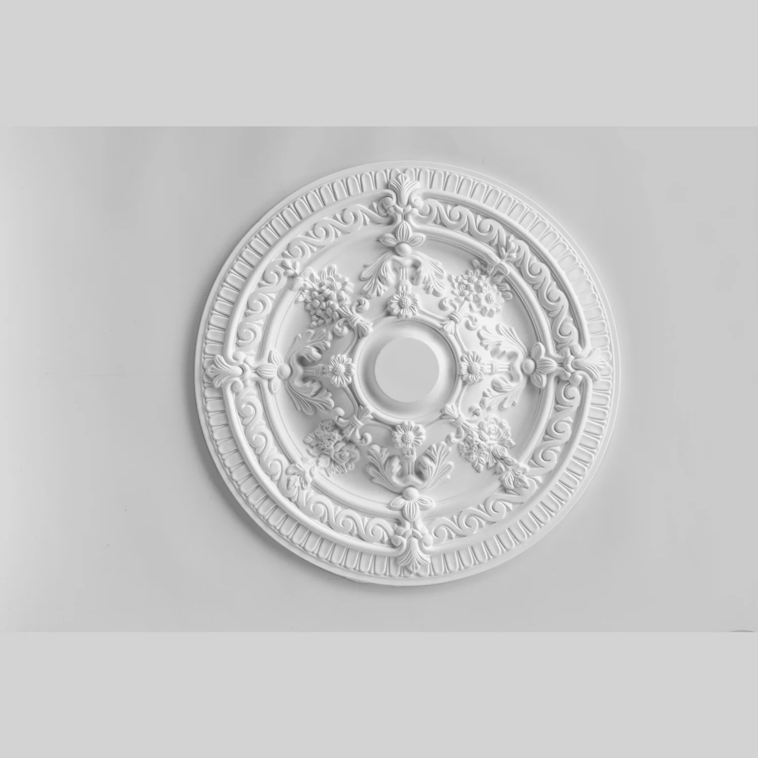 JM7037 Ceiling High Density PU Polyurethane Ceiling Decoration Carved Lamp Tray