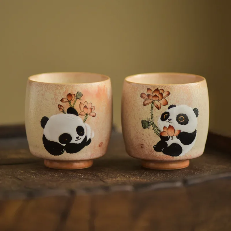Tea cup ceramic women's exquisite tea set for one person personal high-end panda gift cup