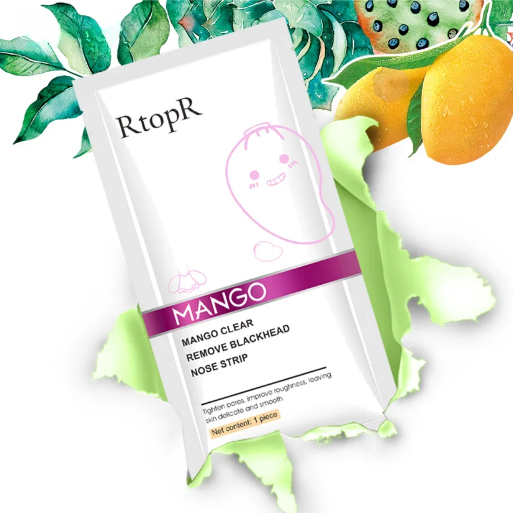 Mango Blackhead Remover Nose Mask Oil-control Deep Cleansing Mask Acne Pore Strip Face Lift Firming Nose Peel Off Skin Care