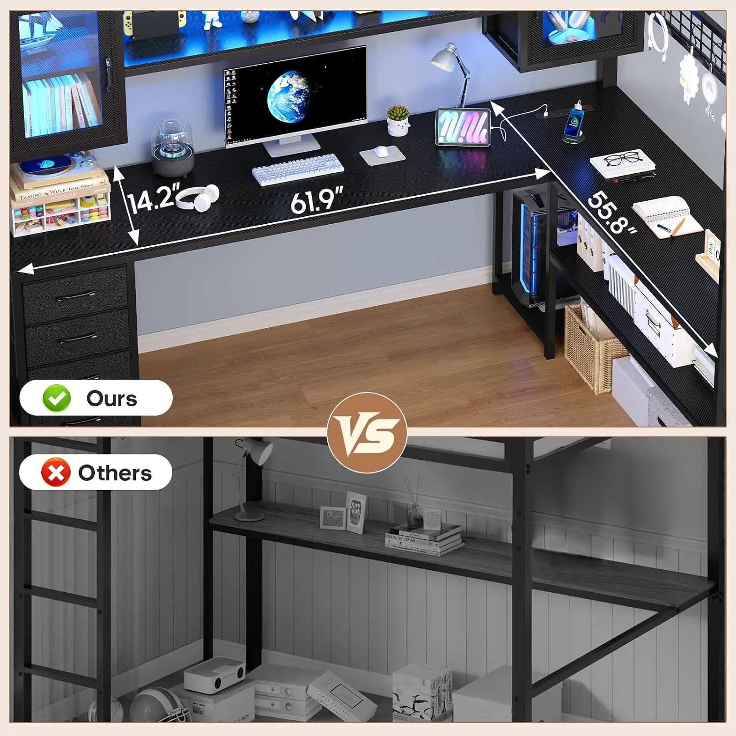 Full Size Gaming Loft Bed 5
