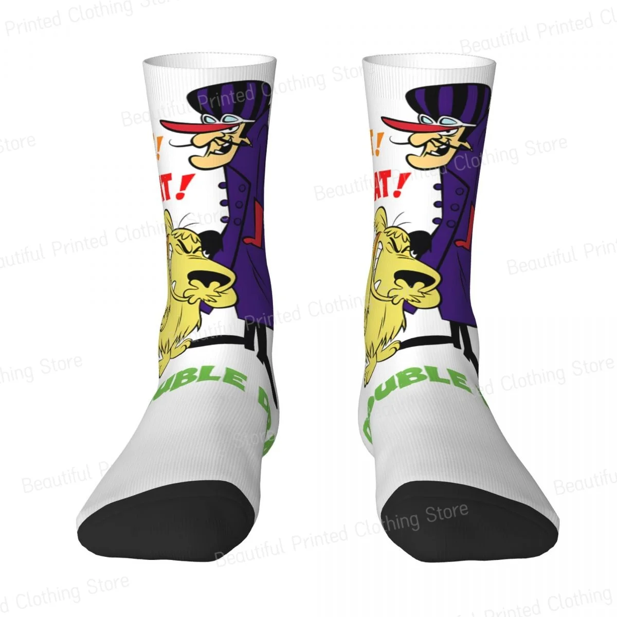 Muttley Vintage Cartoon - Vintage Movie Men Women Round neck Socks Windproof Novelty Spring Summer Autumn Winter Stockings Gift