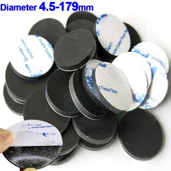 4.5-179mm Anti-slip Black Round Silicone Rubber Feet Pad Self Adhesive Stick Laptops Keyboard Calculator Monitors Anti-skid Pads