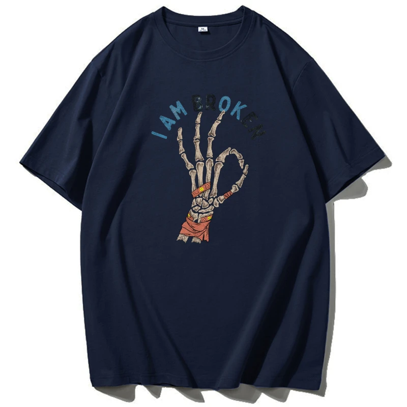 تي شيرت صيفي جديد لعام 2025 I AM BR (OK) EN تي شيرت قطني مطبوع ممتع ومضحك فضفاض وعصري بأكمام قصيرة للرجال والنساء #2