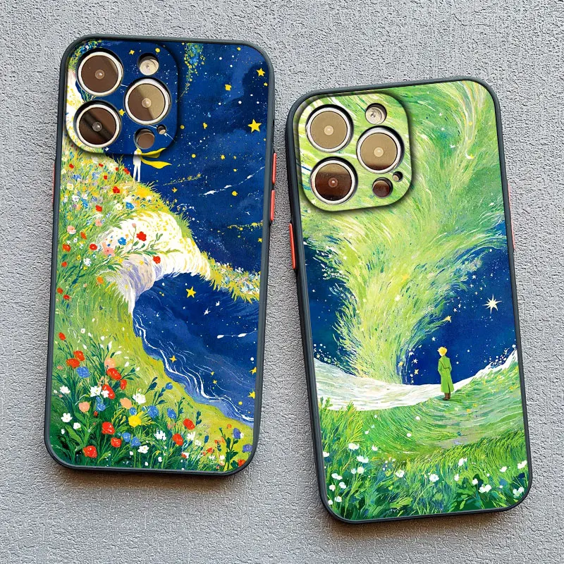 The Little Prince Starry Sky Phone Case For iPhone 17 16 15 14 Pro Max Plus 13 12 11 Pro Max Mini XR XS X 7 8 SE2 Shell Fundas - Image 3