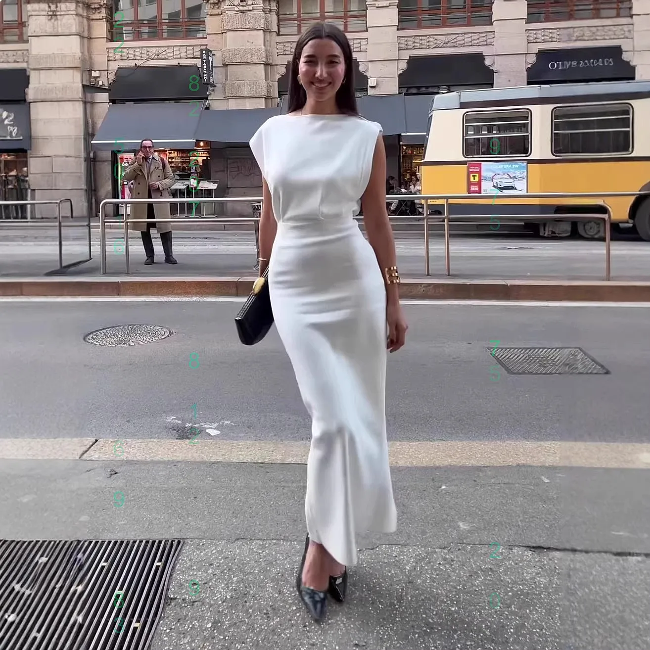

Spring Summer White Sleeveless Bodycon Long Dress Dresses Elegant Fitted Jumpsuit Playsuit Matching Set Evening Dress