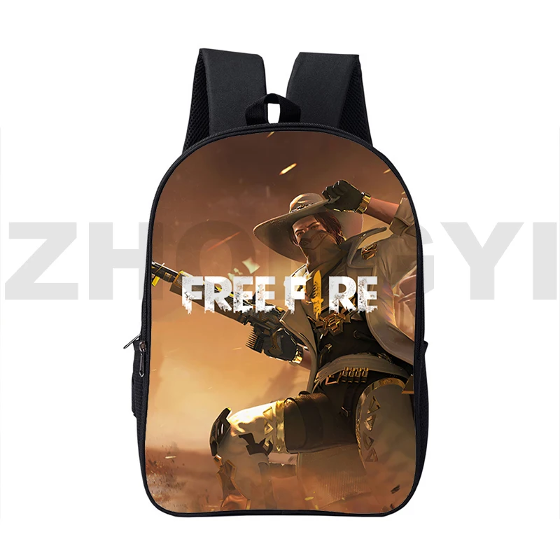 Free Fire Garena ransel 3D ransel mode kanvas lucu ransel wanita 16 inci serangan Permainan anak tas sekolah kualitas tinggi tas Travel