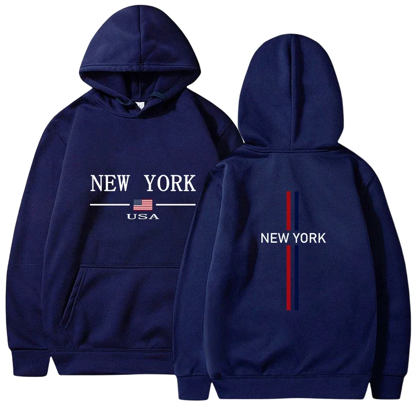 Hot Sales Mens Hoodies New York Urban Printing Sweatshirt Casual Jogging Streetwear High Quality Mens Clothing Daily Tracksuit