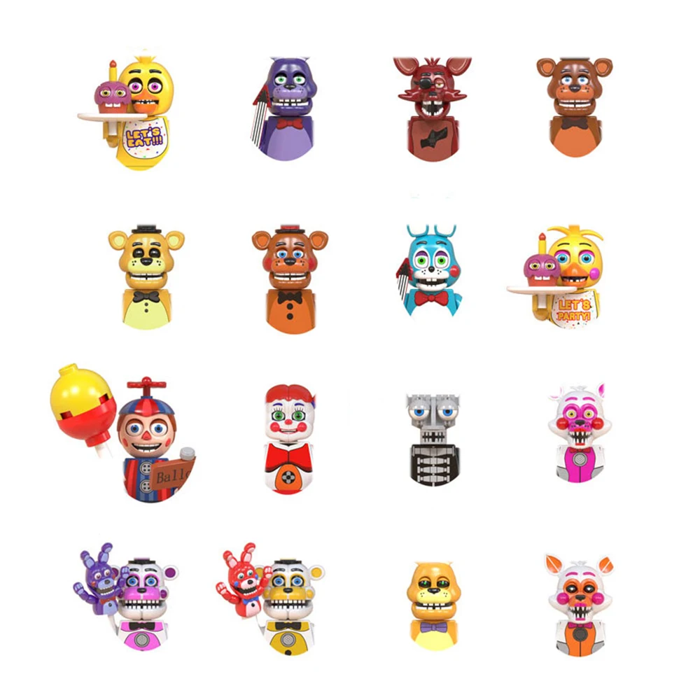 wm6097pooky Bear Rabbit Mini Block Figures Scary Character Collectible Toys Animatronic Animal Game  Building Block Figures gift - view 2