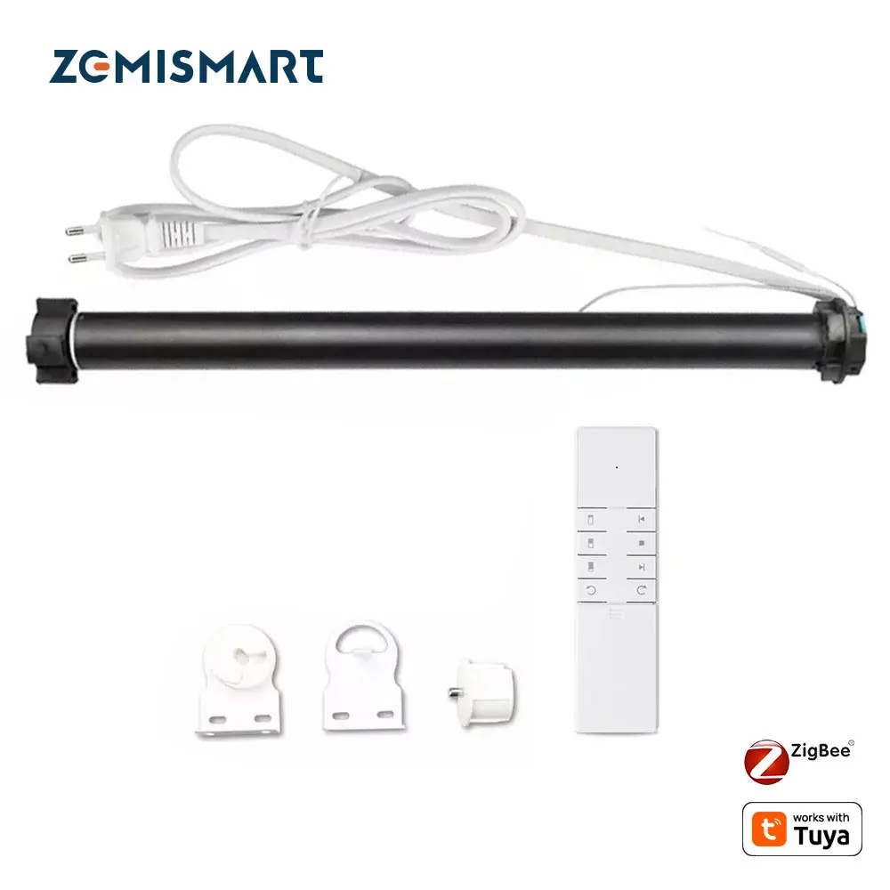 Zemismart Zigbee Roller Shade Motor Work with Tuya 38mm Tube Electric Engine Shutter Rod Alexa Google Home Voice Control