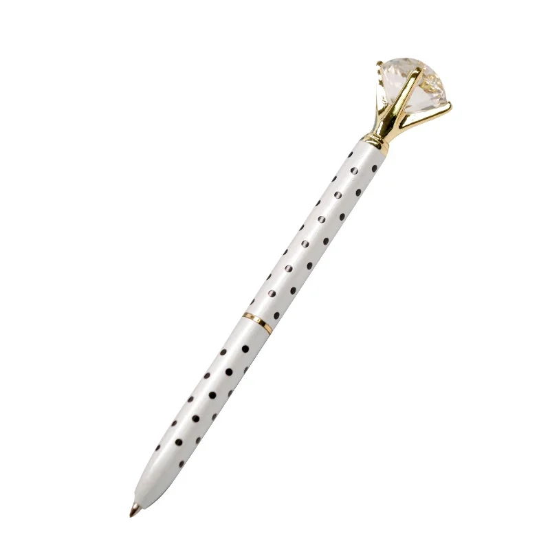 

20 шт./лот, большая шариковая ручка с кристаллами и бриллиантами, студенческие канцелярские принадлежности, офисные деловые подарки, металлическая ручка