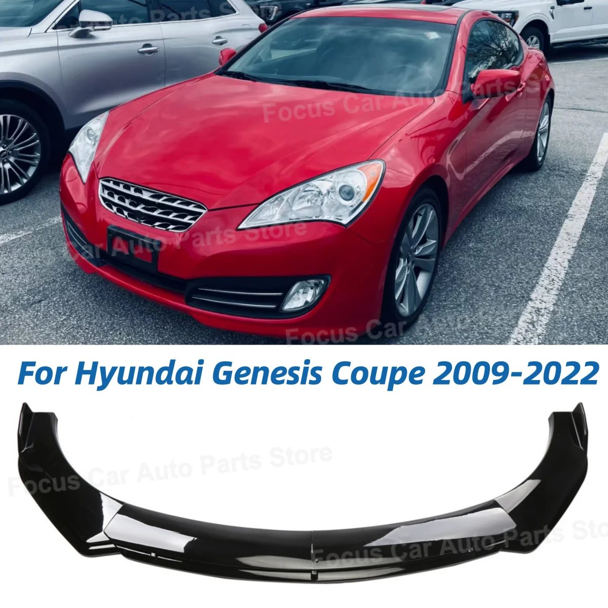 Para Hyundai Genesis Coupe 2009-2022 parachoques de carrocería delantera de coche Spolier labio difusor de barbilla divisor Kit de presa de aire Protector