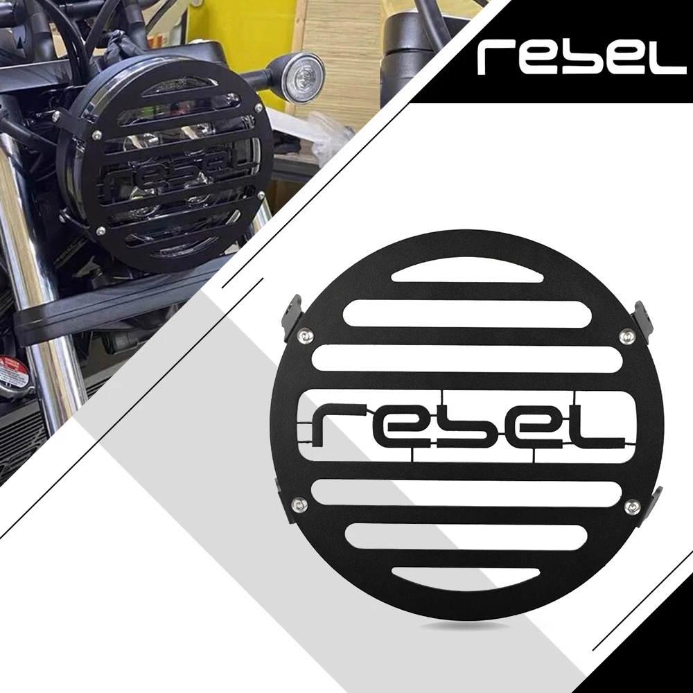 

For HONDA Rebel Cmx 300 500 CMX300 CMX500 Rebel 2020-2025 Motorcycle Accessories Front Headlight Grille Guard Cover Protection