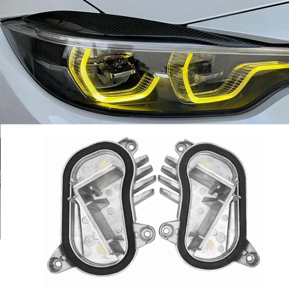 for BMW M3 M4 Angel Eyes DRL RGB multicolor LED boards F80 F82 M3 GTS daytime running lights RGBW Yellow DRL Module