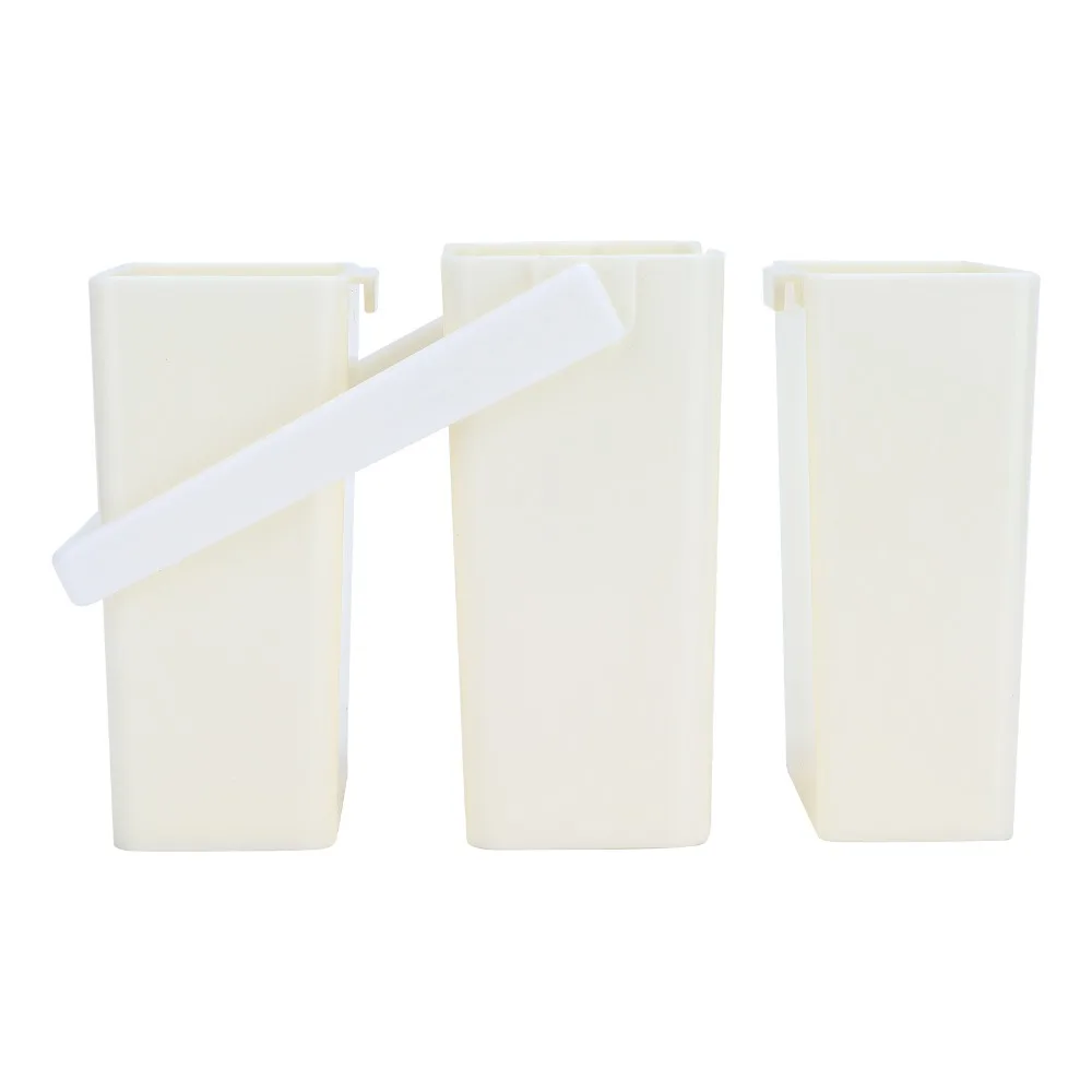 3PCS 3.1×2.6×1 in，3.3×3×1.3 in，3.2×2.8×1.2 in Folding Paint Water Bucket Folding Structure Three In One Art Brush Washing Tub view 3