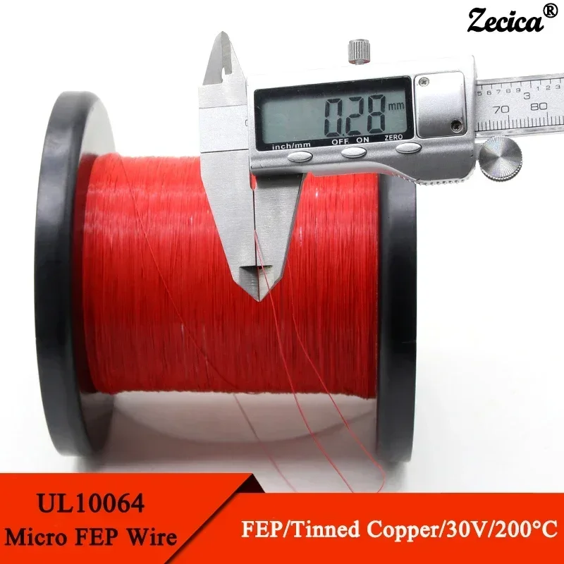 10M/100M UL10064 FEP Wire 40/36/34/32/30/28/26AWG PTFE Plastic Ultra Fine Micro Litz Wires Solder High Conductivity Copper Cable