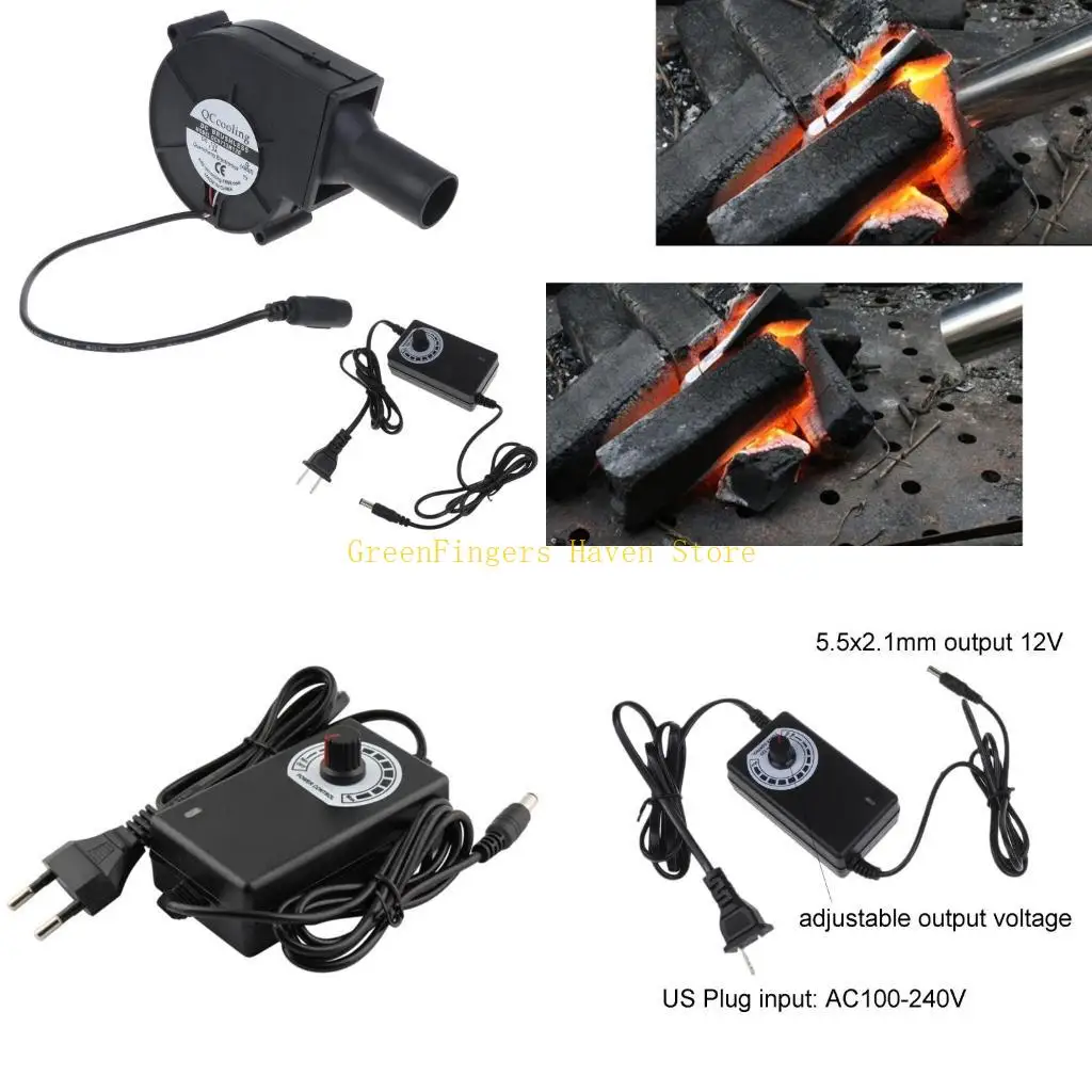 

F68d Eu/US Plugule Pult Outdoor Cooking Bbq Bbq Fan Угля