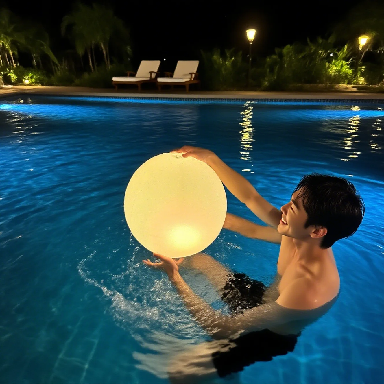 Pallone da spiaggia gonfiabile per piscina da 40 cm 14 colori LED Palla da giardino Telecomando Gioco d'acqua estivo Sport Party Gioca a palla Luce gonfiabile