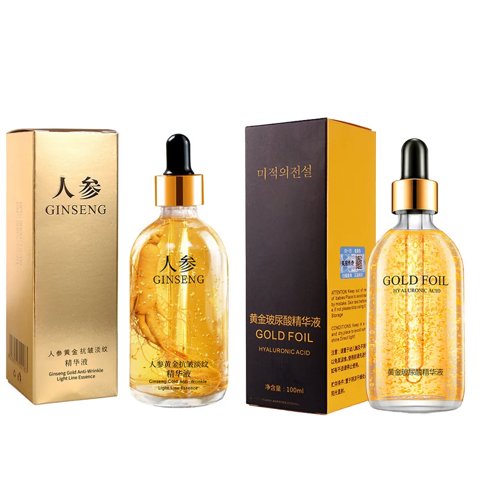 100 ml 24k Gold Hyaluronsäure Nicotinamid Gesichtsserum Anti Aging Gesichtslifting Kollagen Essenz Hautpflege Whitening Serum