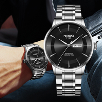 NIBOSI Brand Luxury Design Mens Watch Stainless Steel Waterproof Sports Quartz Watch Calendar Watches for Men relogio masculino