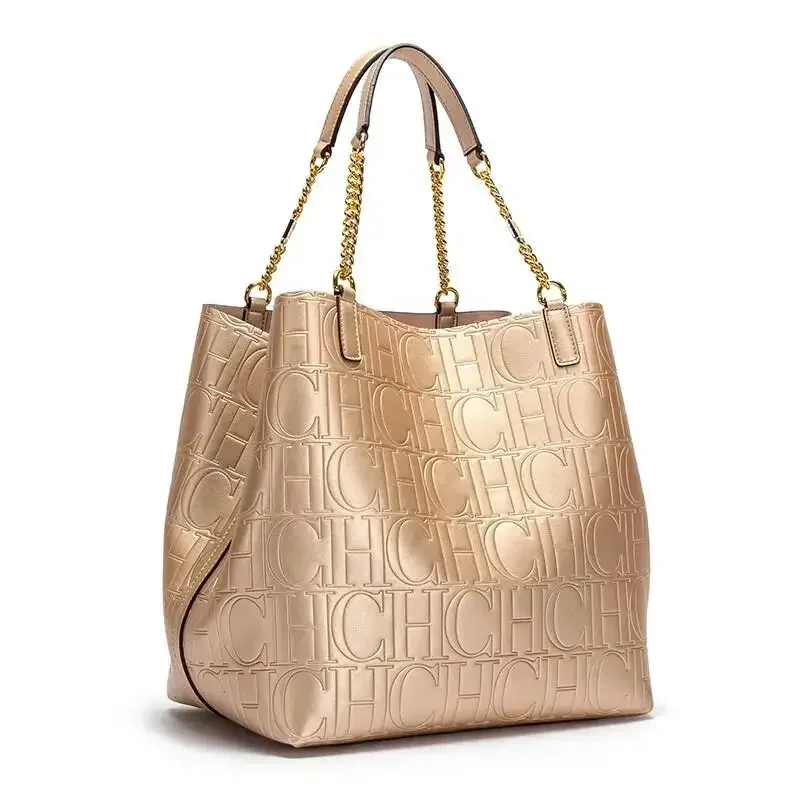 CH High Quality Solid Color Simple Style Women's Large Capacity Handbag Suitable Daily Commuting Fashionable Versatile image 2