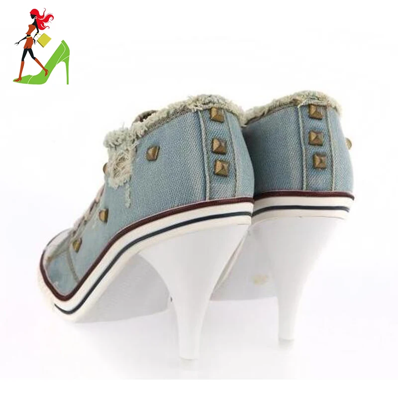 Canvas Shoes Spring Autumn Thin Heels Side zipper Women Heels Non Slip Pointed Toe Ankle Boots For Women Black British Style