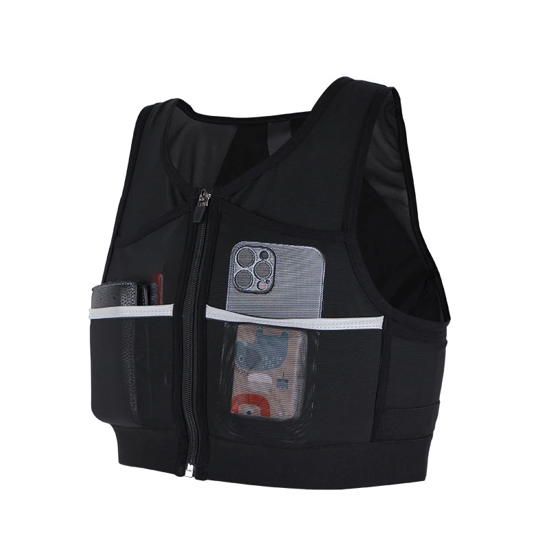 Hip-hop Streetwear Chest Rig Bag for Men Reflective Design Sport Storage Vest Backpack Multi-function Tactical Running Chest Bag