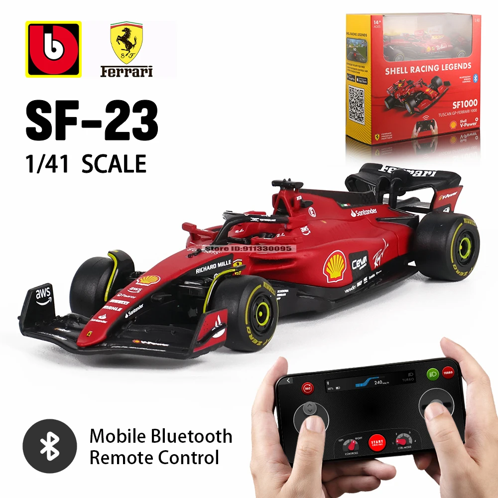 Bburago 1:41 Ferrari F1 SP3 488 GTE 330 296 GTB SF23 remote-controlled racing car Alloy die-casting car model toy gift