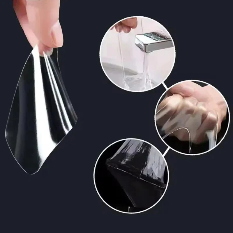 5-20pcs Transparent Acrylic Double-Sided Adhesive Tape Strong Adhesive Patch Waterproof No Trace High Temperature Resistance view 2