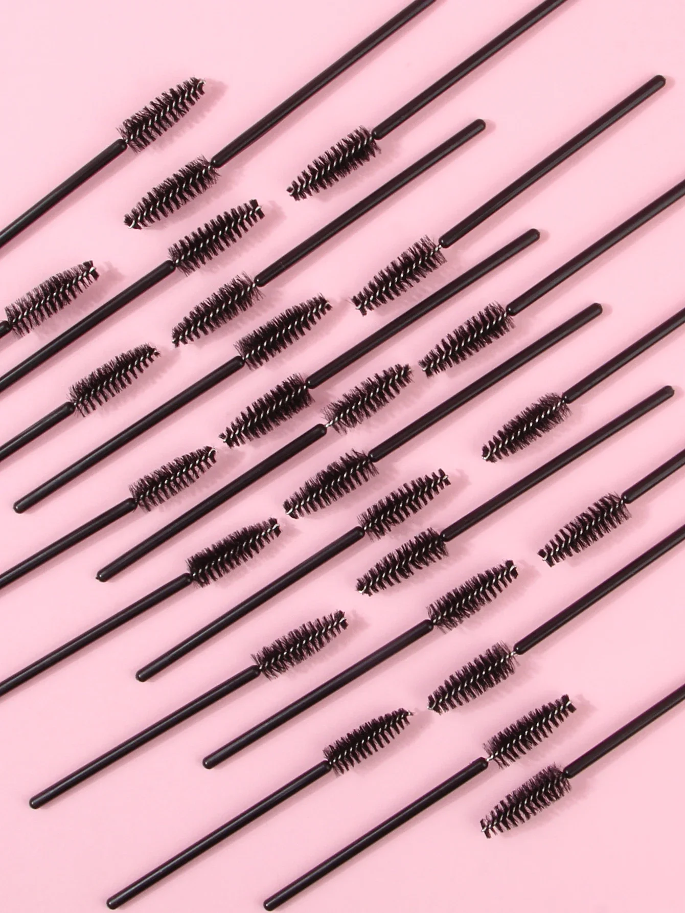 50 Stück/Flasche Wimpern verlängerung bürsten mit Behälter Augenbrauen Wimpern Mascara Zauberstäbe Spoolies tragbar nur für den Fall