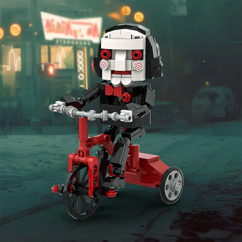 MOC – figurine de film d'horreur BrickHeadz Ghosterbuster, jouets de scie, modèle de Construction pour enfants et adultes, cadeau d'halloween