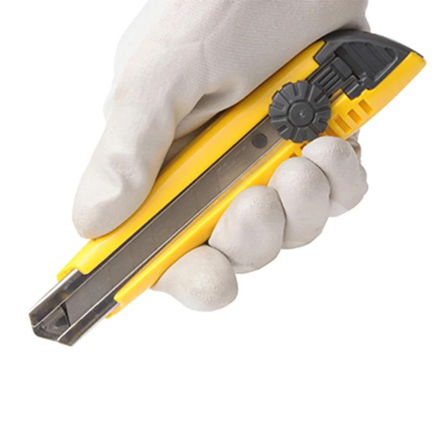 

TAJIMA 1101-0011 Retractable Utility Knife with 2pcs Replaceable 18mm-wide L-shaped Blades Knob Locking Wallpaper Knife LC-501