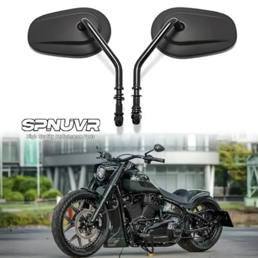 Rétroviseur de moto noir à 360 degrés, 8mm, adapté à Harley Davidson Road King CVO Road Street Electra Tri Dyna Softail Road