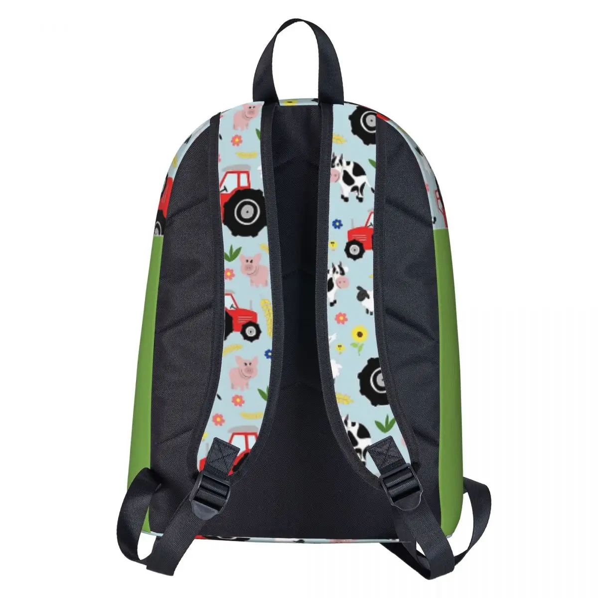 Cute Kids Red Tractor Farm Animal Pattern Backpacks Student Book bag Shoulder Bag Travel Rucksack Waterproof Children School Bag