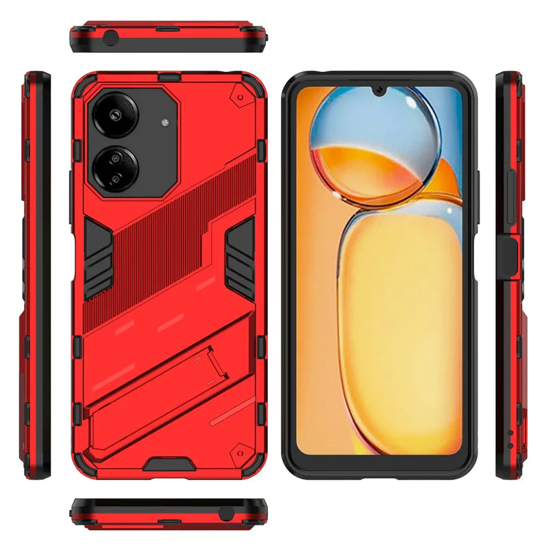 For Xiaomi Redmi 13C Case Redmi 13C Cover Punk Style Bumper Shield Protective Back Phone Cases For Xiaomi Redmi 13C 12C Funda