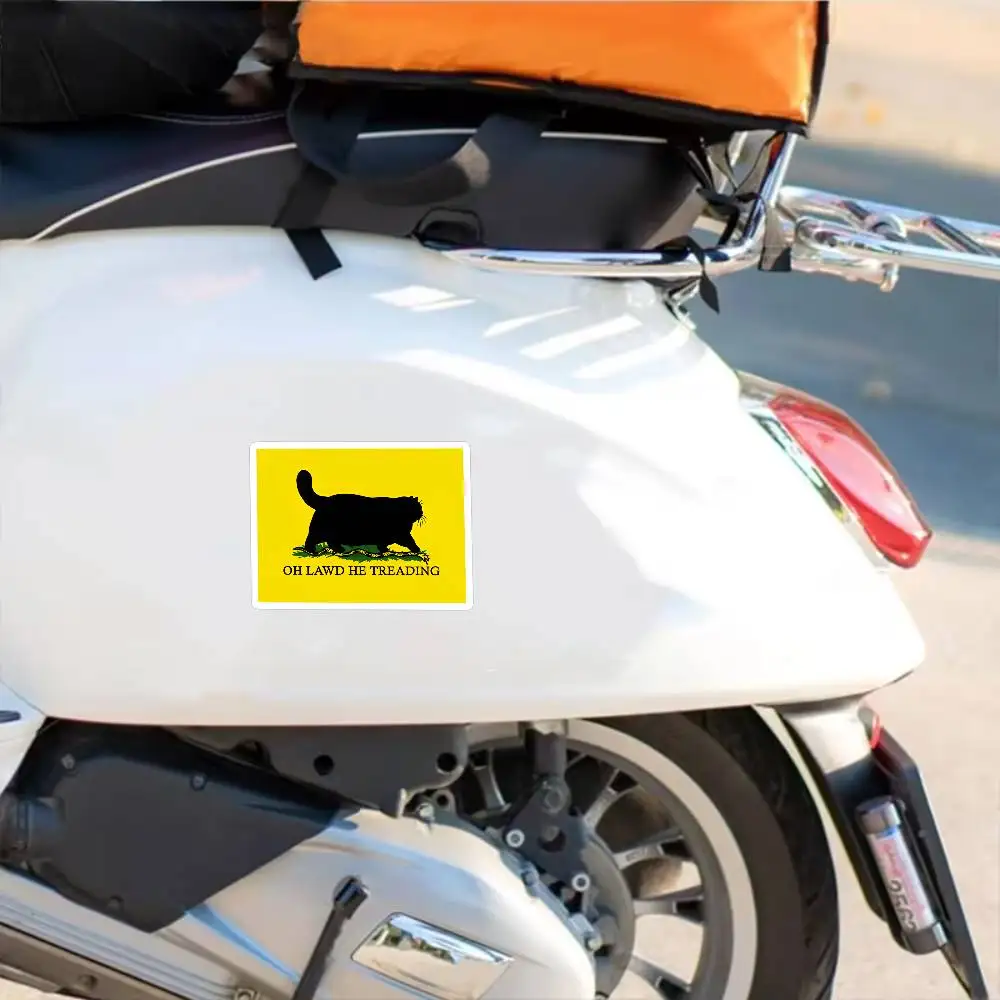 Oh Lawd He Treading Waterproof Stickers For Decorating Car Windows Motorcycles And Computers.