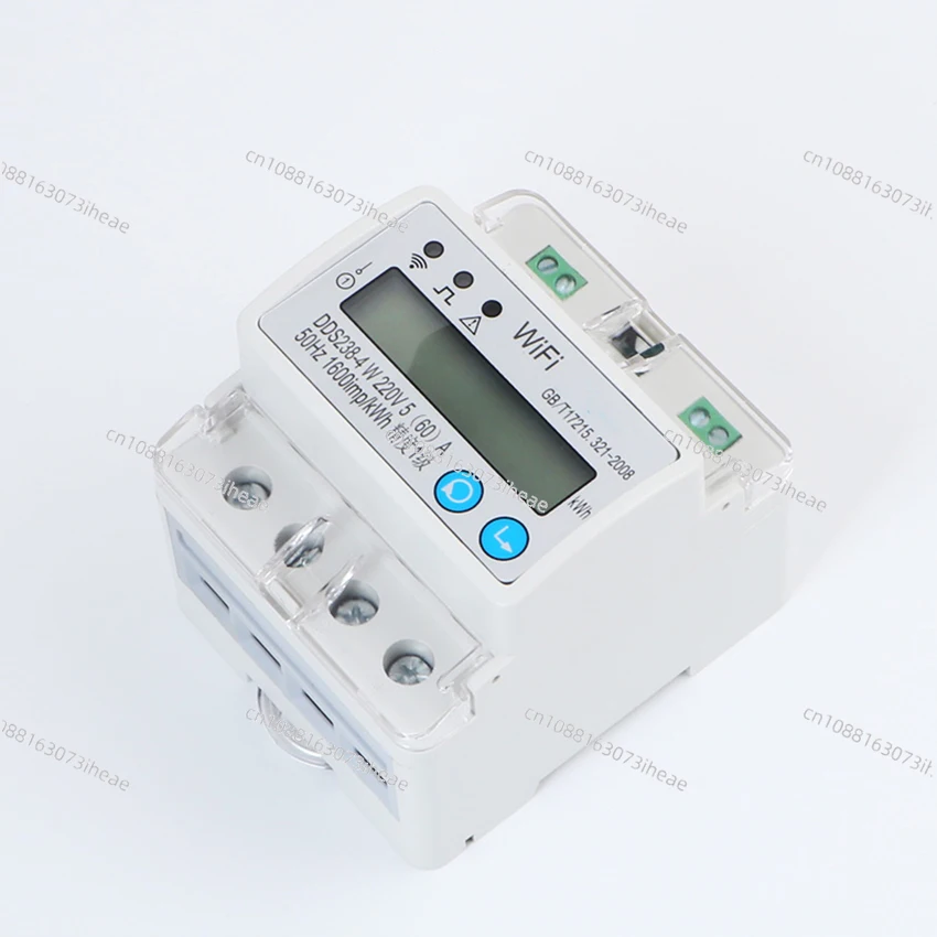 WIFI electricity meter smart energy meter 5(60)A 110V 230V Single phase Din rail over/under voltage current protection RS485