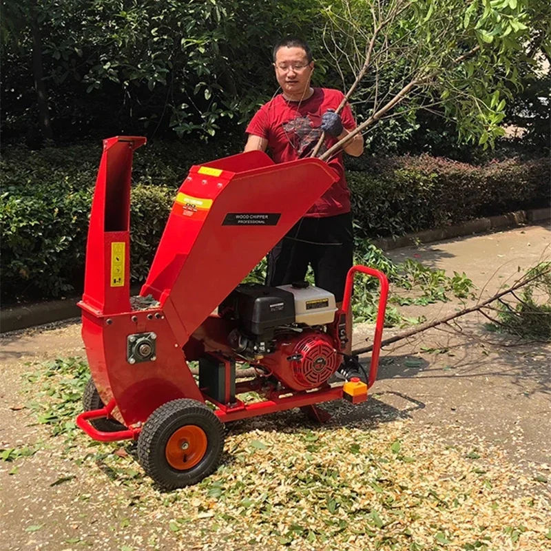 Orchard Tree Wood Chipper Landscape Mobile Branch Shredder Home Use Vertical/Horizontal Compact Branch Crusher(Customized)