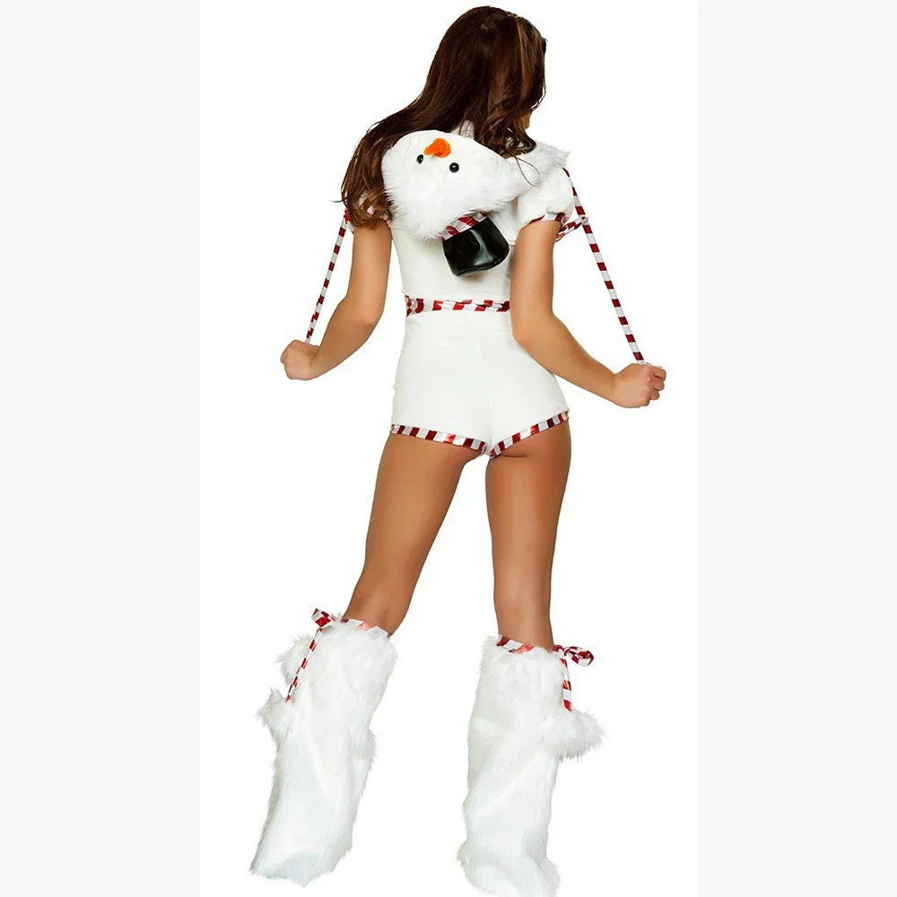 Women's Christmas Costume Bunny Snowman Penguin Cute Suit Uniform Plush Dress New Year Christmas Fancy Dress Party Dress