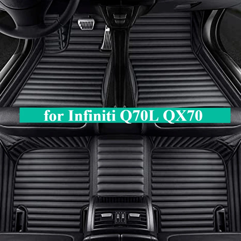 Custom Car Floor Mats for Infiniti Q70L QX70 2013-2024 Fashion Interior Accessories Auto leather Carpet Rugs Coche Trunk cushion