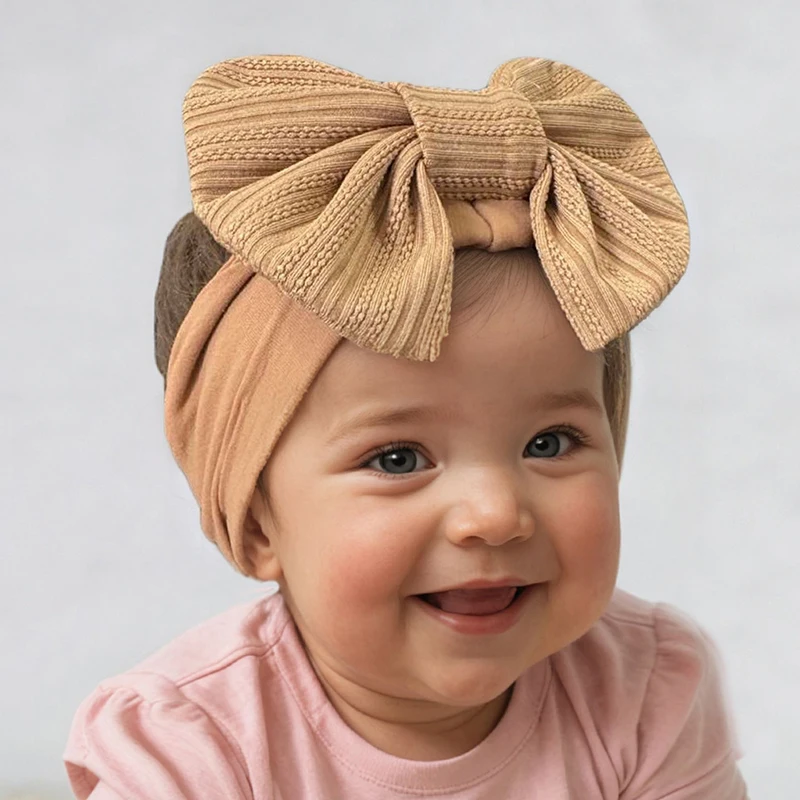 3PCS/Set Summer Thin Baby Headband Solid Color Bow Boy Girl Elastic Hairbands Bowknot Headscarf Headwear Kids Hair Accessories