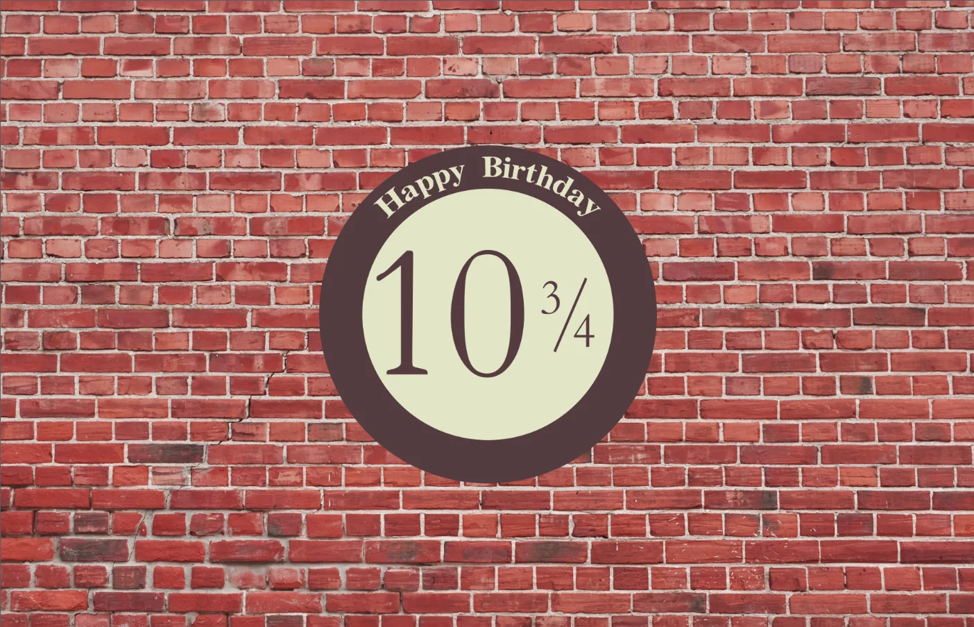 Фон для фотосъемки Mehofond с изображением кирпичной стены 10 3/4 с днем рождения, семейный портрет новорожденных, реквизит для фотостудии