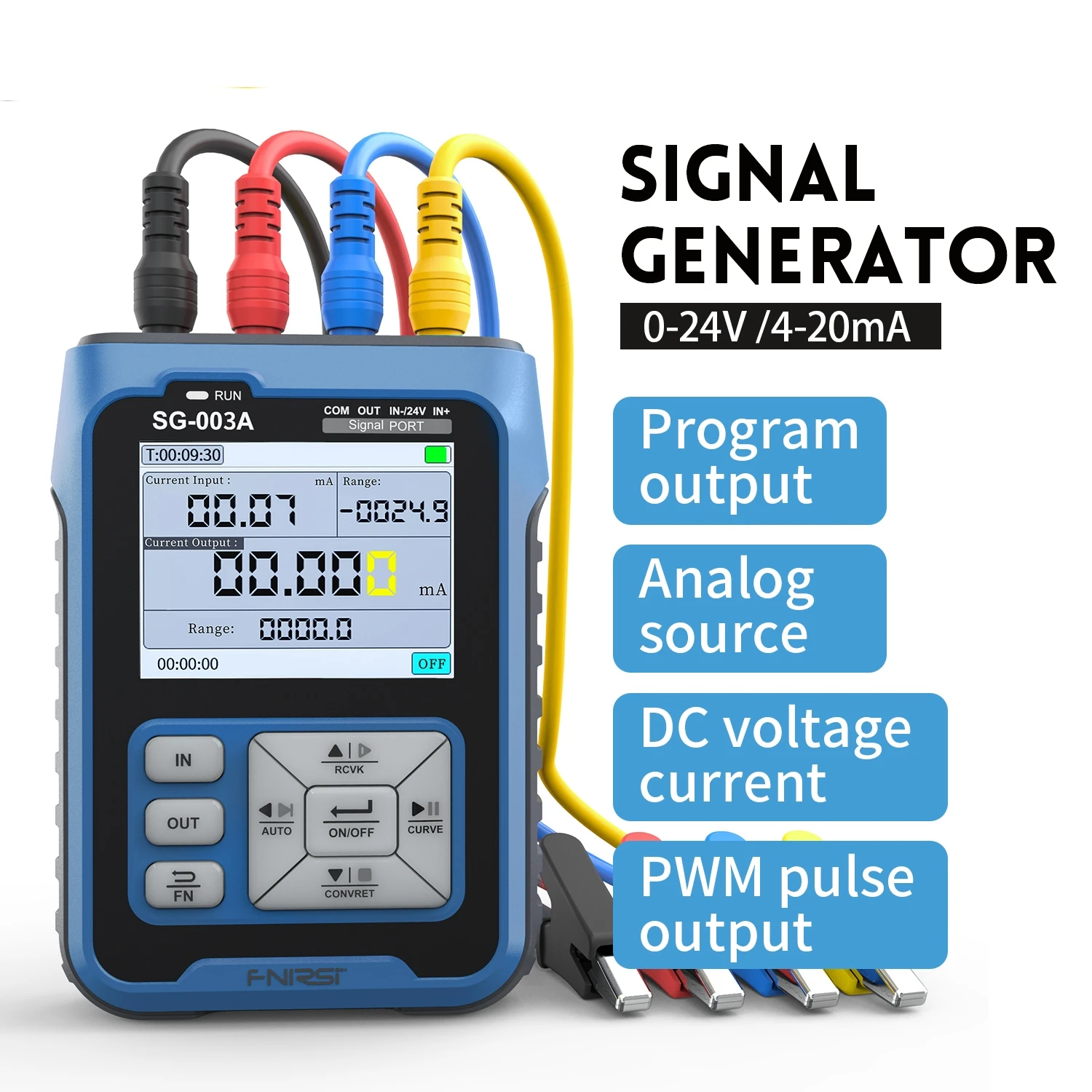 FNIRSI SG-003A 0-10V Adjustable Current Voltage Simulator 4-20mA Signal Generator Sources transmitter calibrator Transmitte