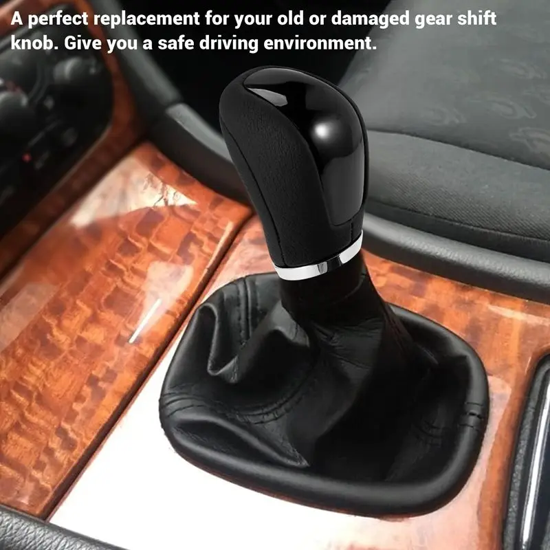 Black Automatic Gear Shift Knob With Gaitor Boot For Mercedes Benz W203 W204 Auto Accessories-A08Q