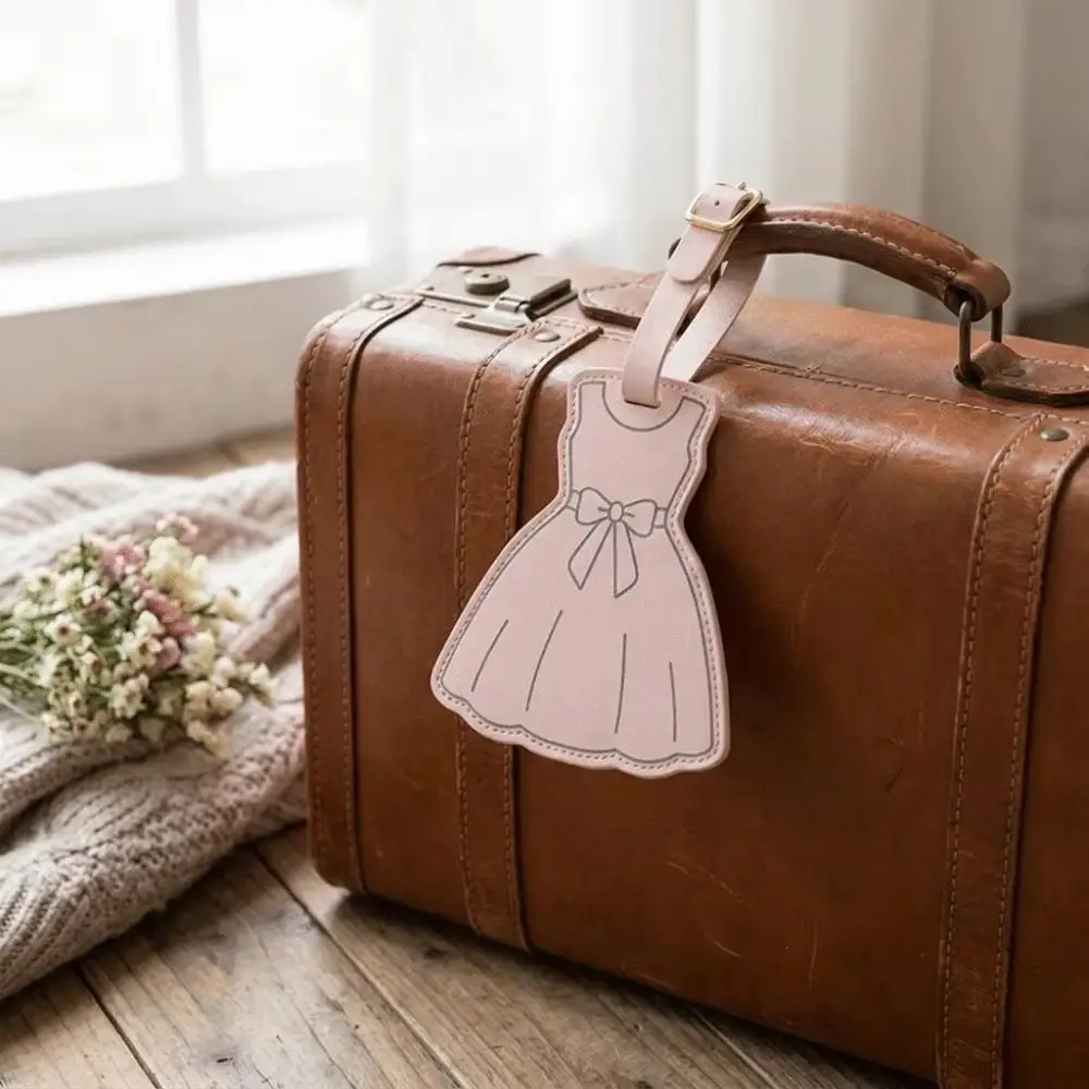 Name Luggage Tags Couple Pu Luggage Tag Suit Shape Anti loss Boarding Pass Tag Information Card Aircraft Consignment Card Tag