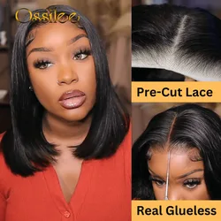 5x5 HD Lace Closure Wig Straight Bob Wig Lace Front Human Hair Wigs 5x5 Bob Hair Wig Human Hair Glueless Wig Ready to Wear