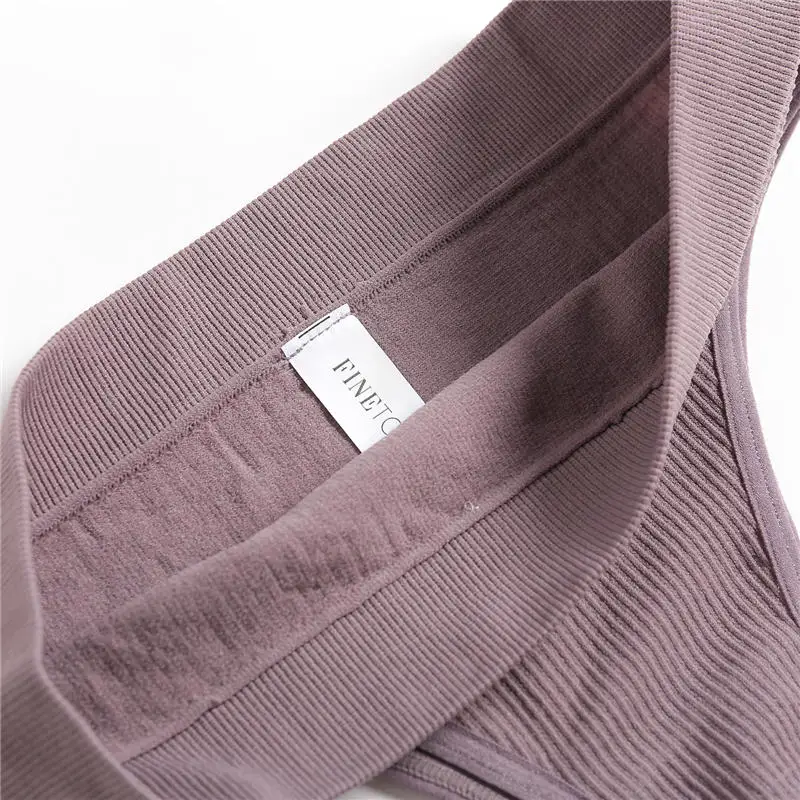 5 ks/sada dámských bezešvých kalhotek, žebrovaných, brazilských, sexy, s nízkým pasem, spodního prádla, dámských, jednobarevných, vysoce elastických - náhled 5